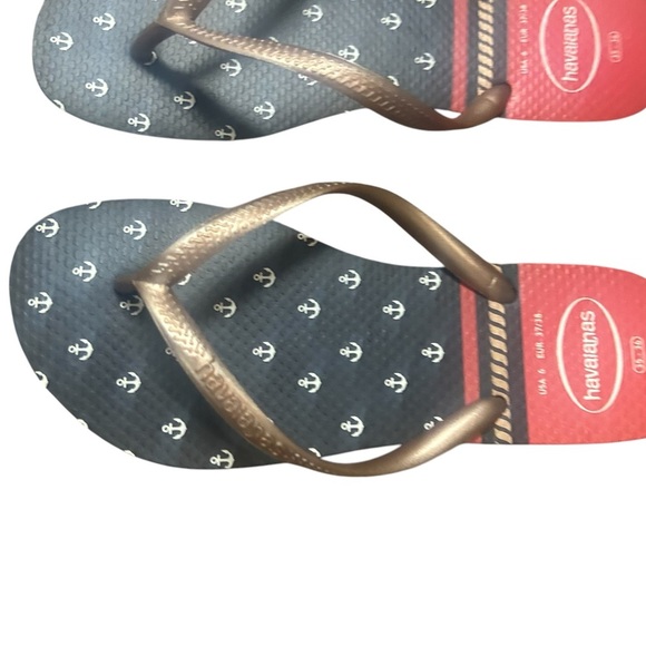 Havaianas NWOT size 36/36 nautical flips Flops - Picture 1 of 9
